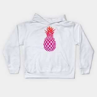 Pink Pineapple Design Kids Hoodie